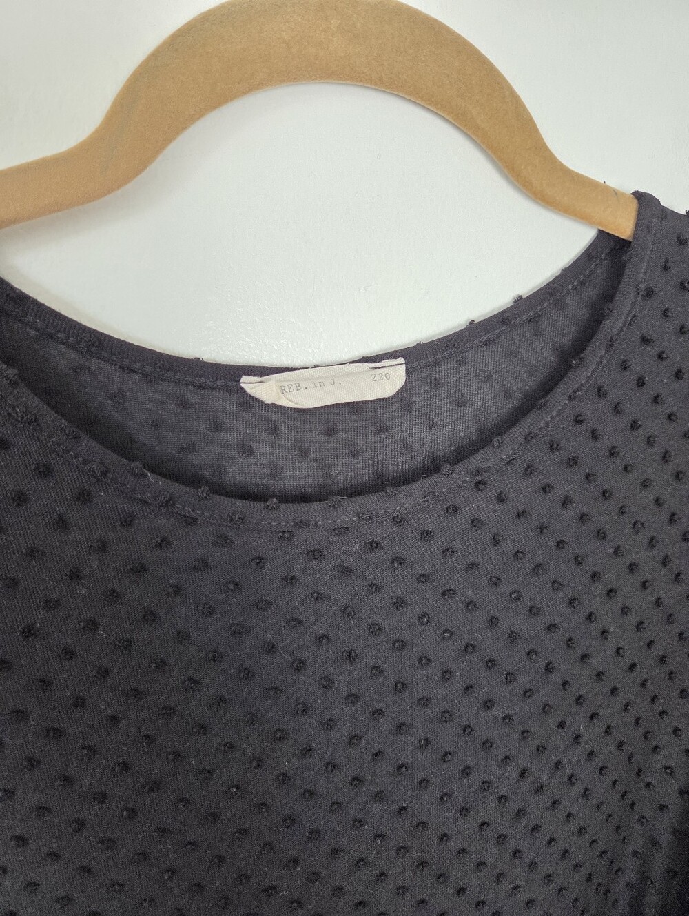 Black Swiss Dot Midi Dress Modest Monochrome Preppy Teacher Church Small Reborn - Picture 6 of 10